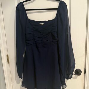 Altard State Navy long sleeve dress